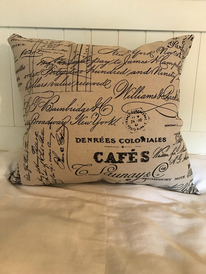 Letter /& word print beige pillows Word pillows letter pillows beige pillows
