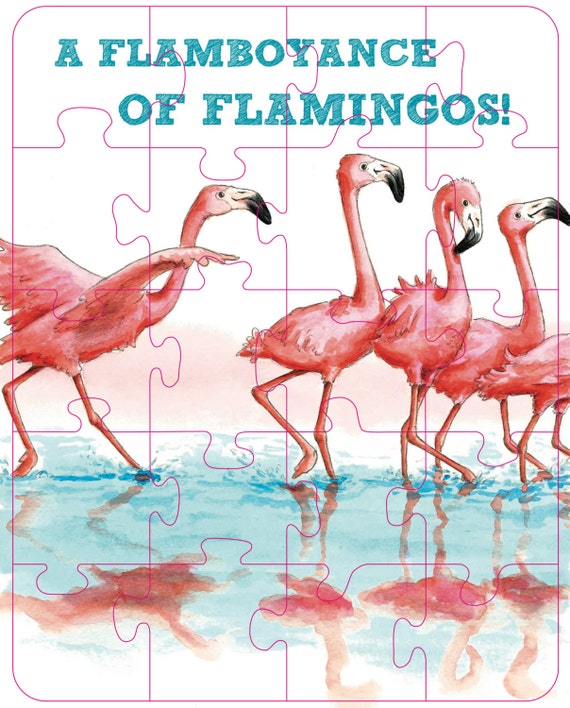 Flamingo Puzzle | Etsy