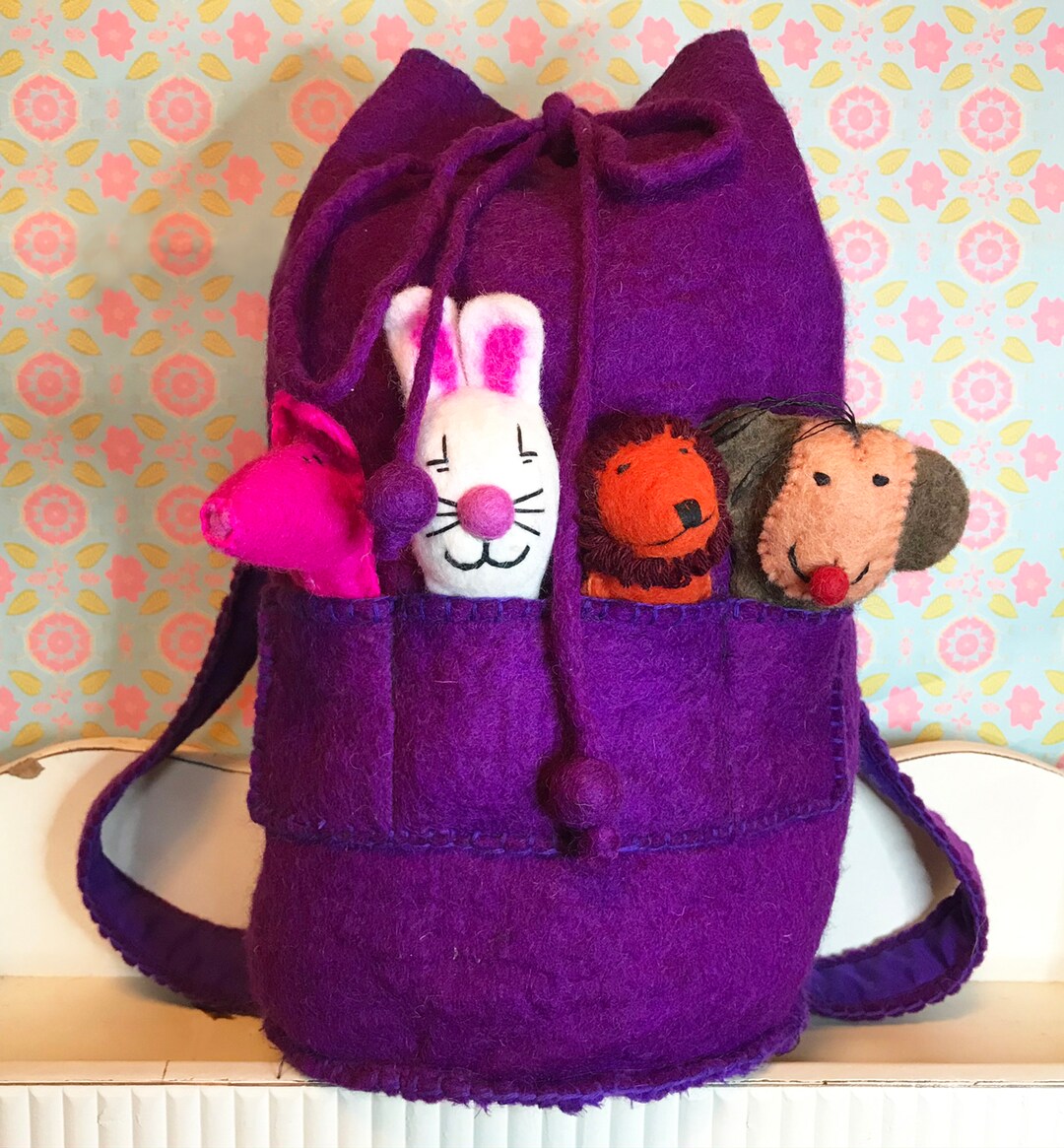 Animal Finger Puppet Backpack - Etsy UK