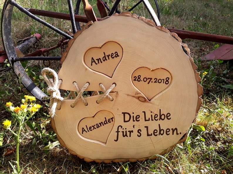 Geschenk Hochzeit Holzbrett