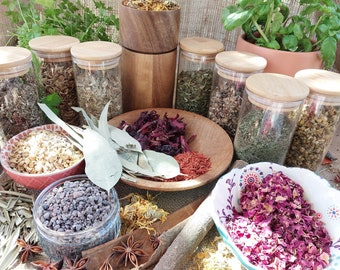 Herbs Barks Flowers Seeds Berries Salts - Choose from 70 - Spells - Wicca - Pagan - Rituals - Teas - Apothecary