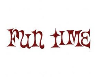 Fun Time Font Embroidery Font Set Instant Digital download