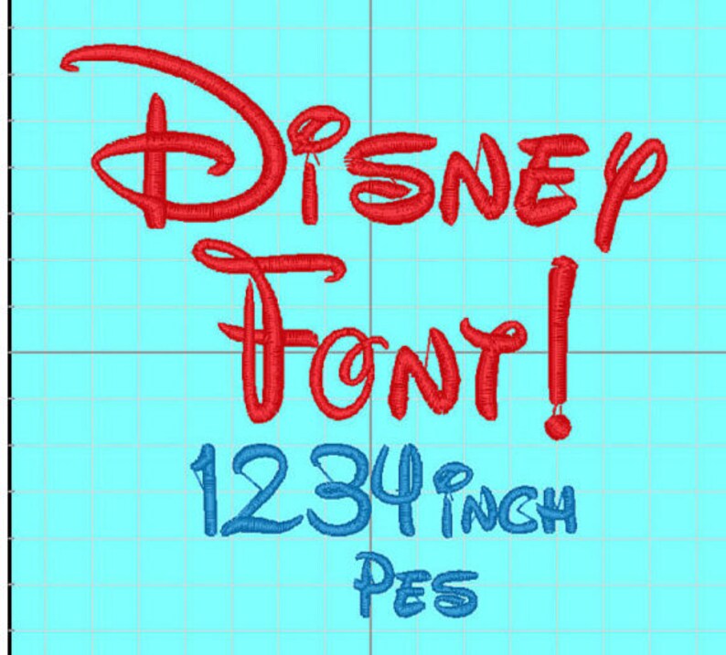 Disney Embroidery Font PES Embroidery Machine Design Instant Etsy