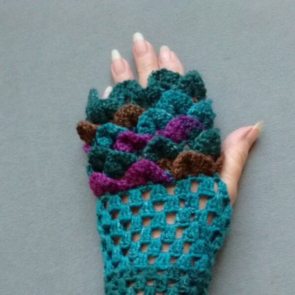 Crochet Dragon Gloves Pattern Etsy