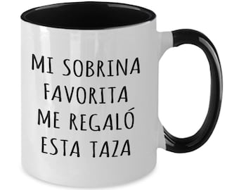 Regalo chistoso por parte de sobrina para tia o tio taza de cafe  regalo de cumpleanos navidad mug in spanish