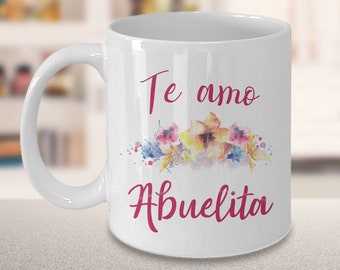 Abuela Gift Regalos para abuela te amo taza de flores