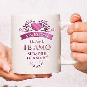 Regalo Para Mi Esposa Tazas de Amor con Mensajes