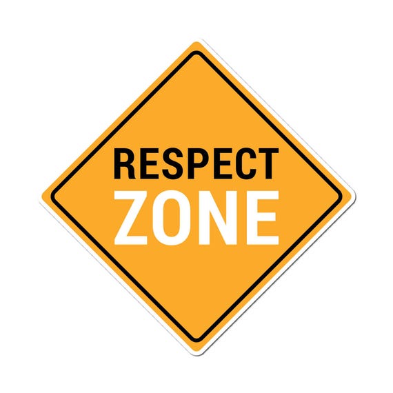 Respect Sign Kiss Cut Stickers for Public Service Employee Teacher