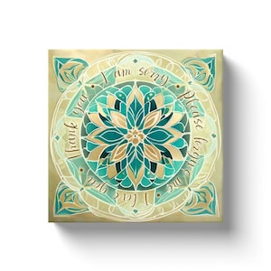 Oponopono  Ho&#39;Oponopono Self-Healing Sentences Canvas Wraps Ho Oponopono Art Print Hooponopono  Mantra Image  Hooponopono Mantra  Meditation