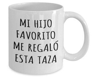 Regalo chistoso de hijo para papa mama taza graciosa dia del padre dia de las madres cumpleanos navidad fathers mother day mug in spanish