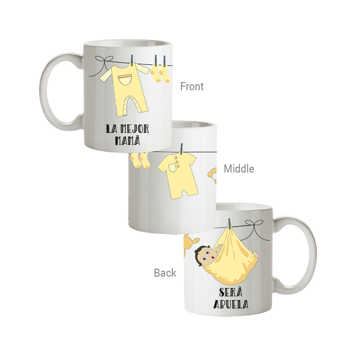 Bebe En Camino Embarazo New Abuela Spanish Baby Shower Gift Etsy