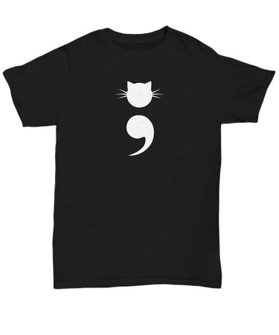 Mens Mental Health Awareness T-Shirt With Semi Colon Mens Mental Health Awareness T-Shirt With Semi Colon