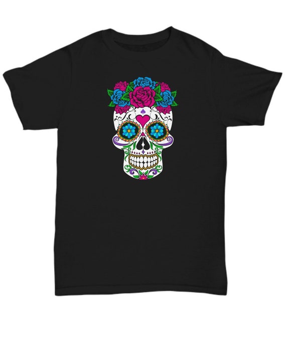 Tres Roux Contable Camisetas De Calaveras Mexicana Sugar Skull T Shirt Girly - Etsy