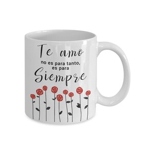 Tazas de Amor de café con Mensajes para Esposa Regalo Aniversario Cumpleaños San Valentino Spanish mug
