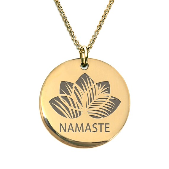 Blooming Lotus Namaste Necklace Pura Vida Lotus Blossom Namaste Charm Beach Yoga Instructor Gift Fleur De Lotus Small Lotus Petal Necklace