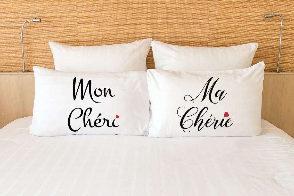 MA CHÉRIE Embroidered Pillow