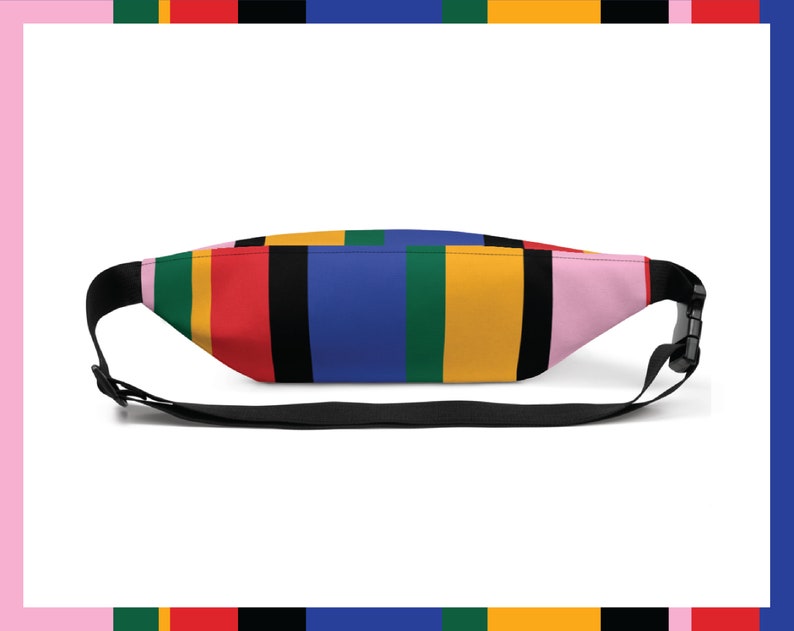 Colourful Stripes 90s Retro Aesthetic Trendy Unisex Fanny Pack