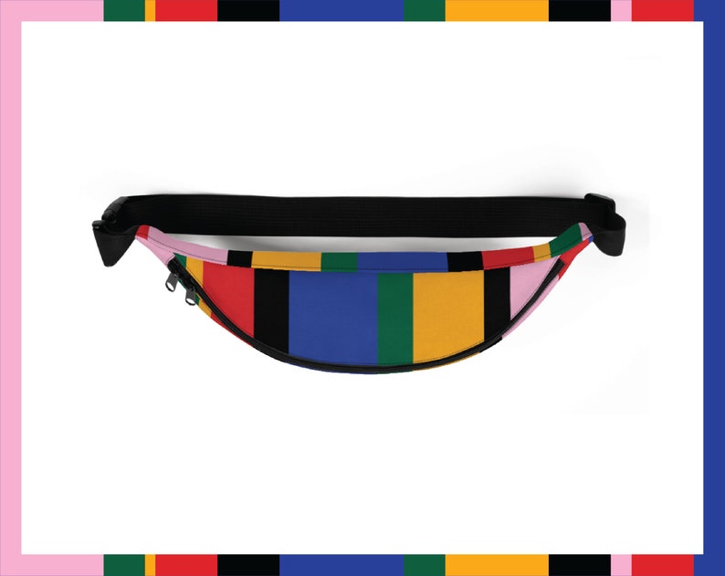 Colourful Stripes 90s Retro Aesthetic Trendy Unisex Fanny Pack