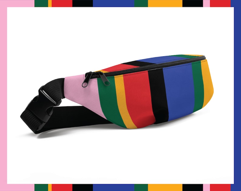 Colourful Stripes 90s Retro Aesthetic Trendy Unisex Fanny Pack