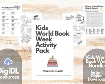 Printable World Book Week | Kids Activity Pack | World Book Day 2024 | Kids Activities | Instant Download | Teacher Resource