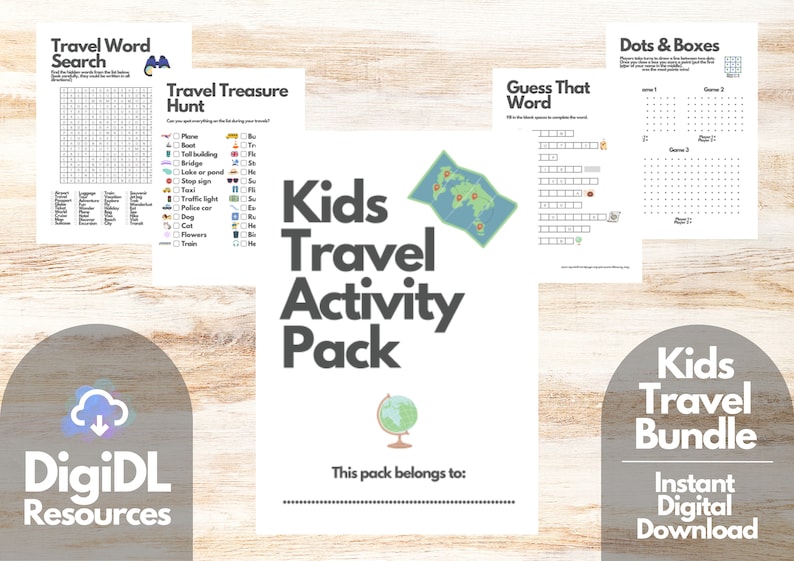 Printable Travel Activity Bundle | Kids Activities | Instant Download ...