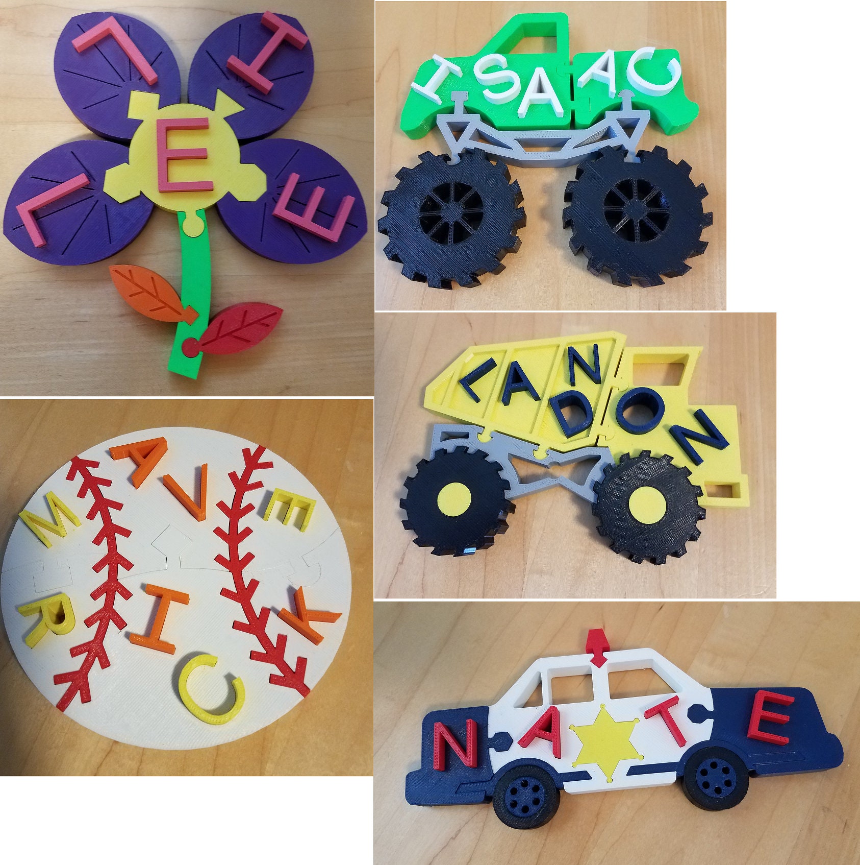 Kid's Name Puzzle Etsy