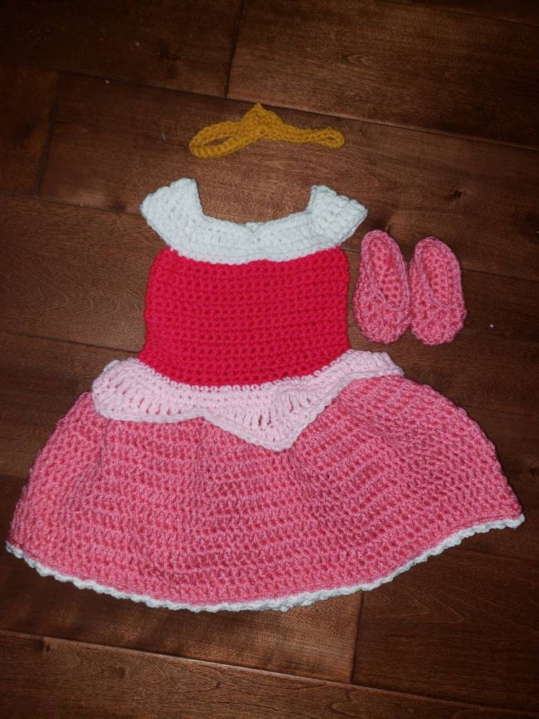 sleeping beauty crochet dress Crochet Sleeping Beauty dress