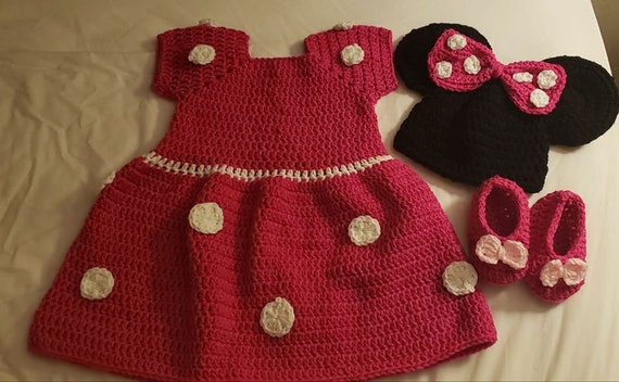 Crochet Minnie mouse dress