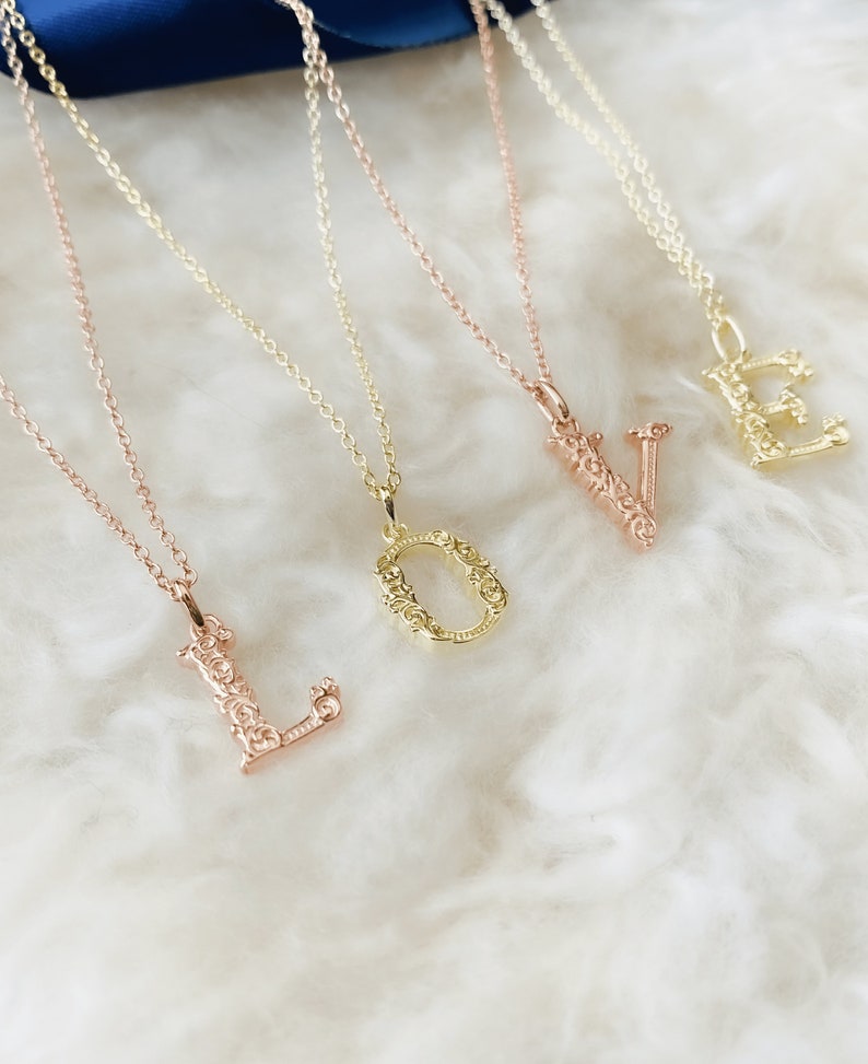 Letter V Monogram Necklace Letter Necklace Initial Necklace V Necklace Initial V Necklace Rose Gold Letter V Necklace