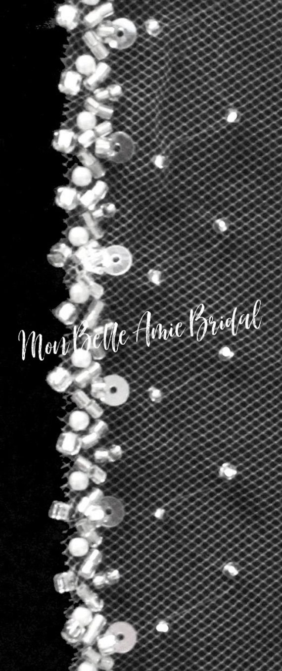 New | Wedding Veil | Pearl Wedding Veil | Sequin Edge Veil | Hip Length Veil | Cathedral Length Veil |Regal Length Veil | Royal Length Veil
