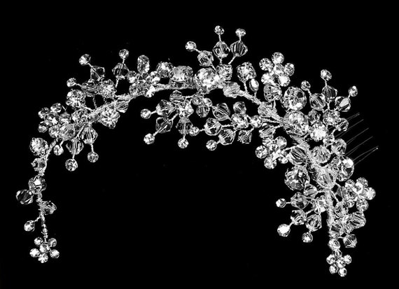 Wedding Tiara | Crystal Hair Jewelry | Crystal Hair Comb | Wedding Headband
