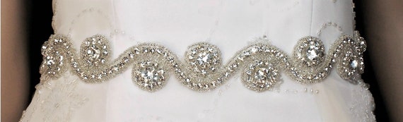 Wedding Belt, Wedding Sash, Crystal Bridal Belt, Wedding Dress Belt