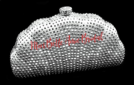 New, Clutch Purse, Evening Bag, Bridesmaid Gift, Silver Clutch for Bride, Silver Clutch for Bridesmaid, Bridal Shower Gift