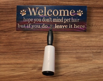 Grappig welkomstbord voor honden: dierenhaardecoratie, houten cadeau