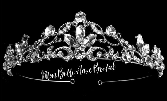Wedding Tiara | Crystal Wedding Tiara | Wedding Tiara With Flowers | Flower Bridal Tiara