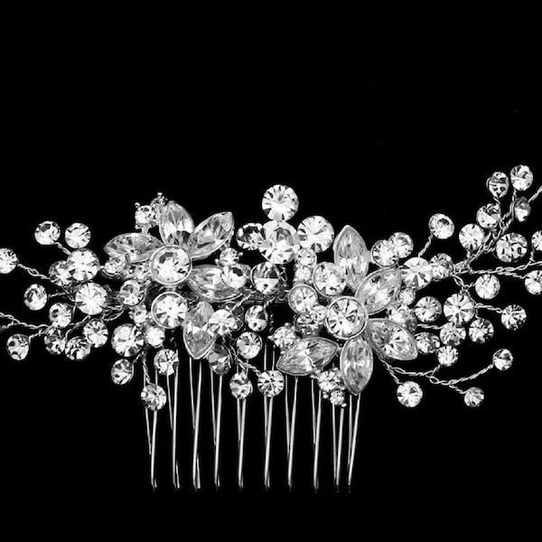 Wedding Hair Accessory | Crystal Bridal Comb |  Crystal Hair Accessories