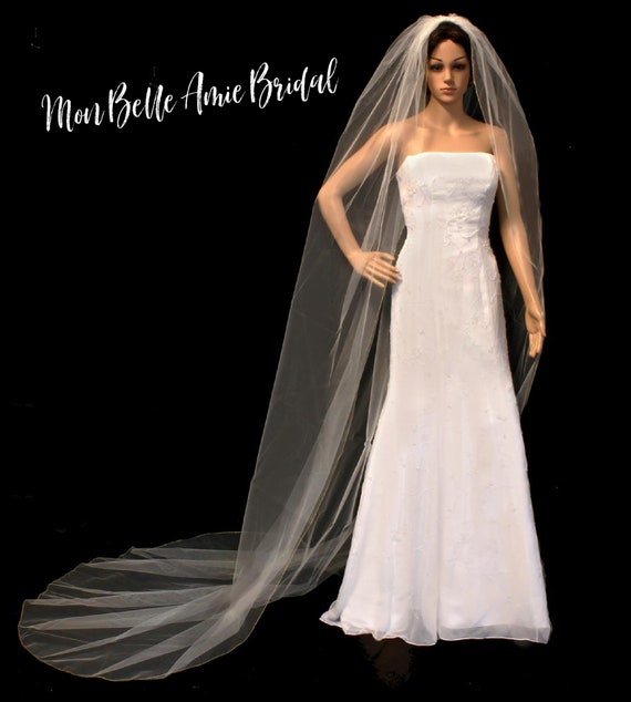 New | Soft Tulle Wedding Veil | Pencil Edge Wedding Veil