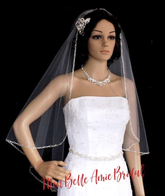 New | Wedding Veil | Crystal Edge Wedding Veil | Angle Design Wedding Veil | Cathedral Length Wedding Veil | Royal Length Wedding Veil |