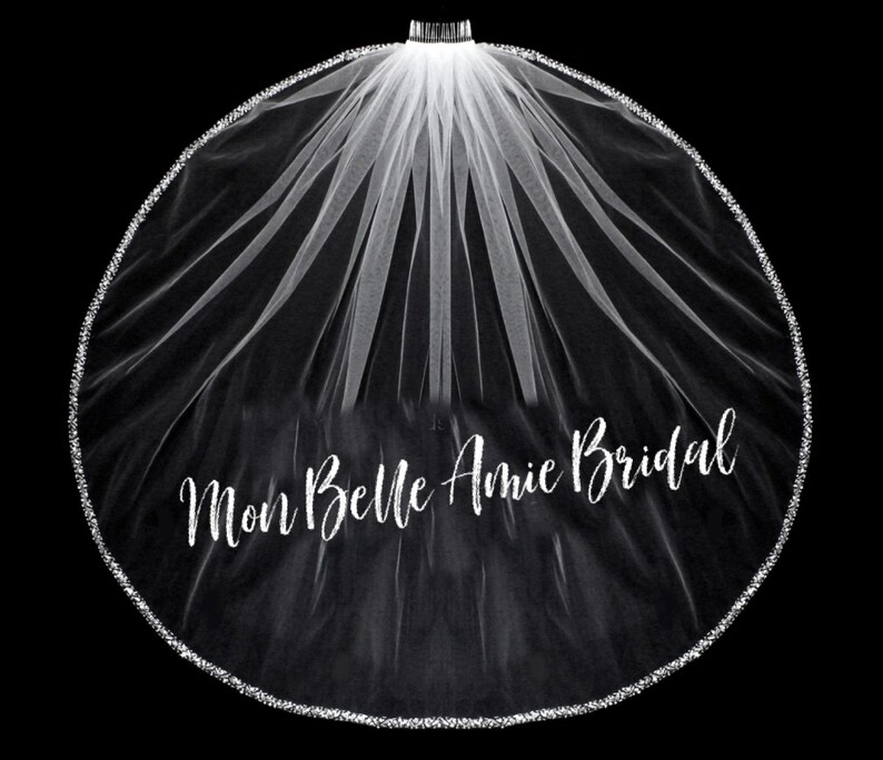 New | Wedding Veil | Fingertip Length Wedding Veil | Regal Length Wedding Veil | shops Crystal Edge Wedding Veil | White Wedding Veil