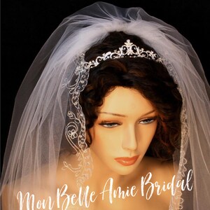 Tiara, Wedding Tiara, Silver Bridal Tiara, Rhinestone Wedding Tiara