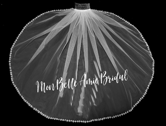 Pearl Edge Child Veil: Communion, Flower Girl Veil