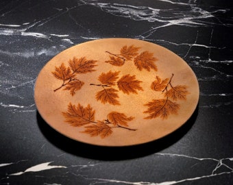 Anne Marie Davidson Copper Enamel Round Shallow Bowl - Etsy