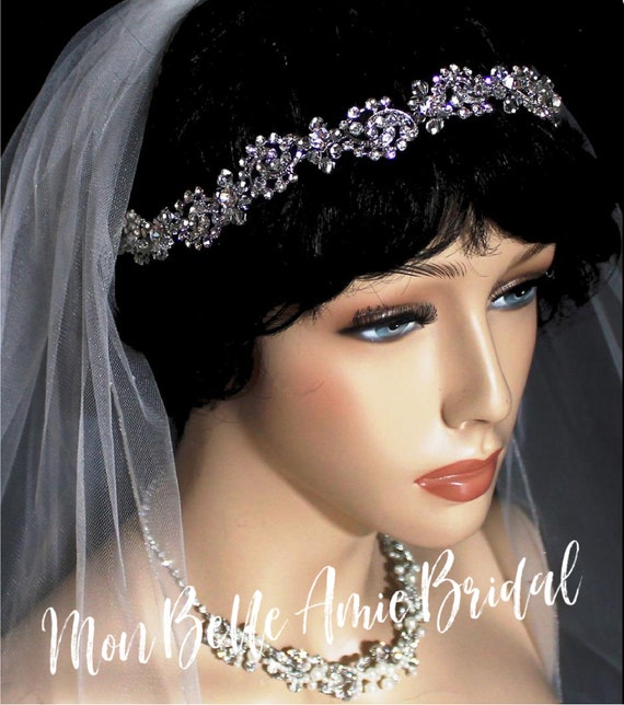 Crystal Rhinestone Wedding Tiara: Silver Bridal Headband