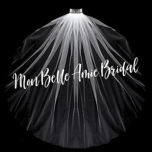 Wedding Veil | Silky Tulle Wedding Veil | Plain Edge Wedding Veil