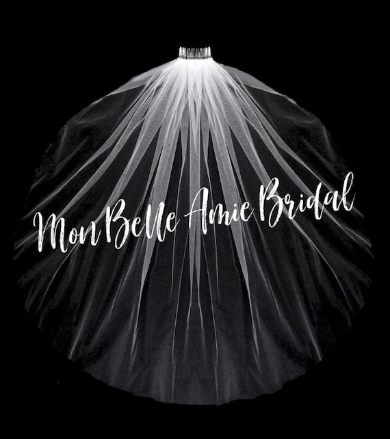 Wedding Veil | Silky Tulle Wedding Veil | Plain Edge Wedding Veil