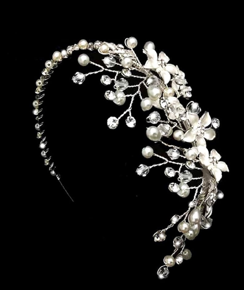 Floral Design Side Band Tiara