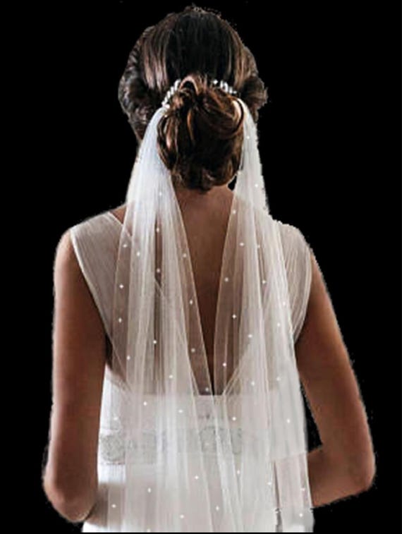 Swarovski Rhinestone Wedding Veil: Cathedral Length Drape Veil