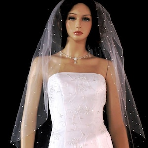 New | Wedding Veil | Swarovski Rhinestones | Cathedral Length | Drape Wedding Veil | Fingertip Length Veil | Royal Length Veil