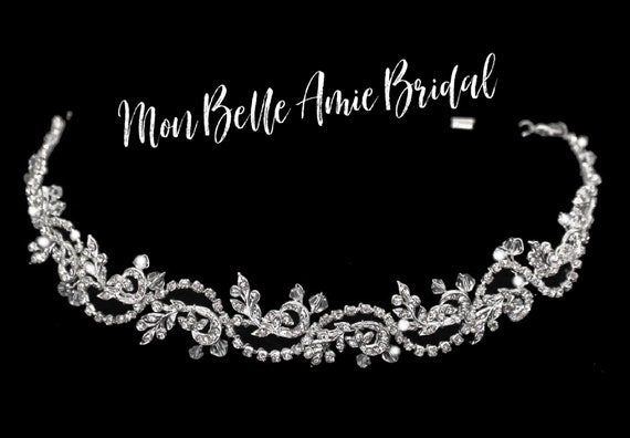 Crystal Rhinestone Wedding Headband: Silver Bridal Tiara