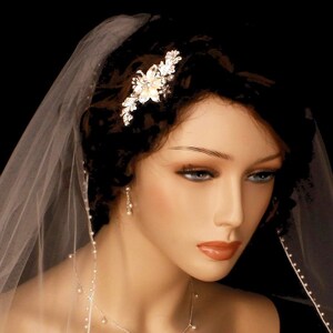 Rhinestone and Fresh Water Pearls | Wedding Hair Accessories | Hair Jewelry